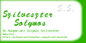 szilveszter solymos business card